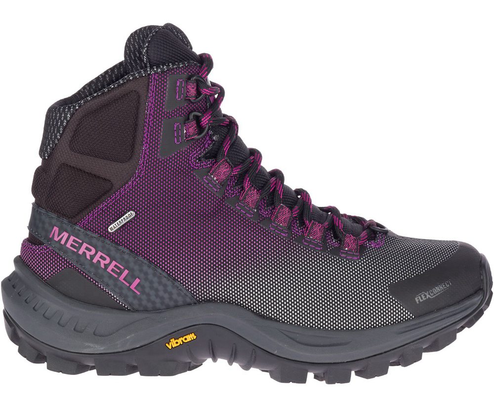 Merrell Boots Black/Purple - Thermo Cross 2 Mid Waterproof - Womens 31SODGZVH